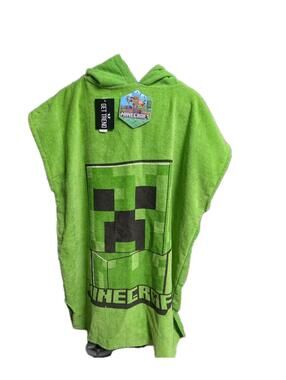 Children's Minecraft Towel Cover Up Creeper Size 10 To 13